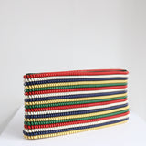 "Telephone Clutch" Vintage 1940's Multi-Coloured Telephone Cord Large Clutch Bag
