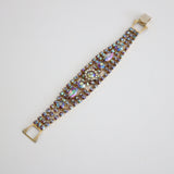 "Iridescent Lilacs" Vintage 1960's Iridescent Lilac Rhinestone Bracelet