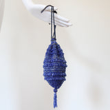 "Egyptian Blue Beads" Vintage 1920's Egyptian Blue Beaded Reticule Bag