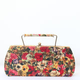 "Wildflower Set" Vintage 1950's Silk Wildflower Heels & Matching Handbag Set UK 5.5 EU 38.5 US 7.5