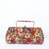 "Wildflower Set" Vintage 1950's Silk Wildflower Heels & Matching Handbag Set UK 5.5 EU 38.5 US 7.5