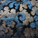 "Silver & Aqua Leaves" Vintage 1920's Silk Lamé Handbag