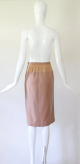 "Blush Soutache" Vintage 1940's Blush Wool Soutache Embellished Skirt Suit UK 6 US 2