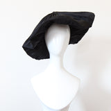 "Infinite Pleats" Vintage 1940's Statement Black Pleated Tam Hat