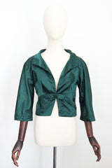 "Sacramento Green Satin" Vintage 1950's Sacramento Green Satin Jacket UK 6-8 US 2-4