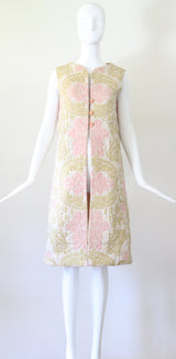 "Muted Silk Paisley" Vintage 1960's Silk Paisley Longline Waistcoat UK 12 US 8