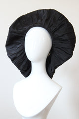 "Infinite Pleats" Vintage 1940's Statement Black Pleated Tam Hat