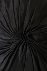 "Infinite Pleats" Vintage 1940's Statement Black Pleated Tam Hat