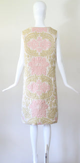 "Muted Silk Paisley" Vintage 1960's Silk Paisley Longline Waistcoat UK 12 US 8