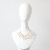 "Cream Leaves" Vintage 1940's Cream Leaf Celluloid Necklace