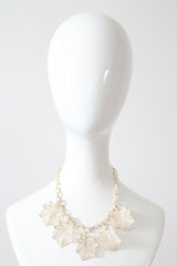 "Cream Leaves" Vintage 1940's Cream Leaf Celluloid Necklace