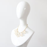 "Cream Leaves" Vintage 1940's Cream Leaf Celluloid Necklace