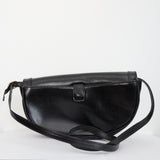 "Black Gucci" Vintage 1970's Black Leather Gucci Handbag