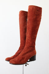 "Ginger Gucci" Vintage 1970's Ginger Suede Gucci Boots UK 5.5 EU 38.5 US 7.5