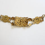 "Brass Samaras" Vintage 1930's Filigree Samaras Brass Bracelet