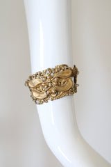 "Brass Samaras" Vintage 1930's Filigree Samaras Brass Bracelet