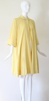 "Perfectly Yellow" Vintage 1940's Yellow Mid Season Swing Coat UK 10-12 US 6-8