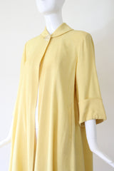 "Perfectly Yellow" Vintage 1940's Yellow Mid Season Swing Coat UK 10-12 US 6-8