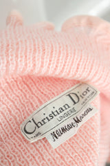 "Scalloped Dior" Vintage 1970's Christian Dior Pink Knitted Bed Jacket UK 8-10 US 4-6
