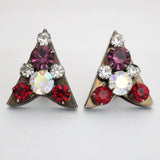 "Rhinestone Tips" Vintage 1950's Rhinestone Embellished Collar Tips