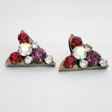 "Rhinestone Tips" Vintage 1950's Rhinestone Embellished Collar Tips