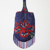 "Red Blooms & Beads" Vintage 1920's Beaded Floral Handbag