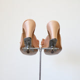 "Satin Slippers" Vintage 1940's Champagne Pink Satin Peep Toe Mules UK 4 US 6 EU 37