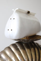 "Marbled Lucite" Vintage 1950's Pearlescent Marbled Lucite Clutch Bag