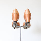 "Peach Satin & Silver Leather" Vintage 1930's Boudoir Slippers UK 4 US 6 EU 37