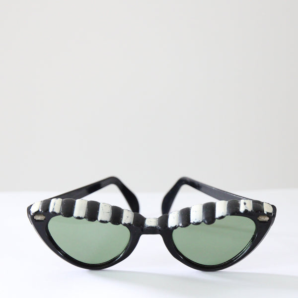 "Cabana" Vintage 1950's Cabana Cat Eye Sunglasses