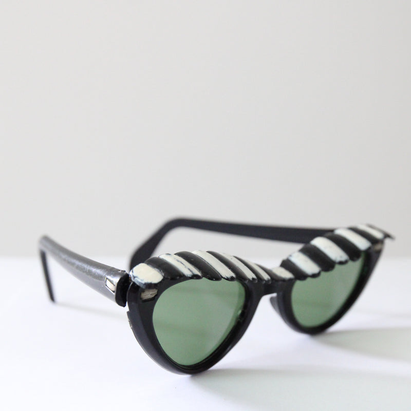 "Cabana" Vintage 1950's Cabana Cat Eye Sunglasses