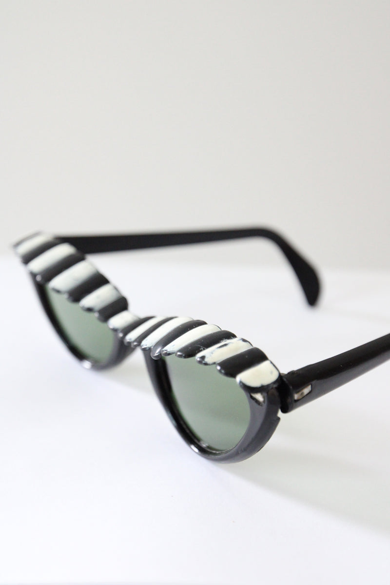 "Cabana" Vintage 1950's Cabana Cat Eye Sunglasses
