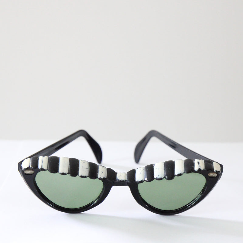 "Cabana" Vintage 1950's Cabana Cat Eye Sunglasses
