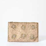 "Golden Daisies" Vintage 1950's Walborg Gold Beaded Evening Clutch Bag