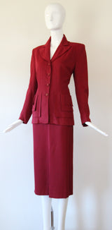 "Tiered Pockets" Vintage 1940's Tiered Pocket Skirt Suit UK 10 US 6