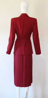 "Tiered Pockets" Vintage 1940's Tiered Pocket Skirt Suit UK 10 US 6