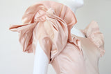 "Architectural Satin" Vintage 1940's Blush Duchess Satin Evening Gown UK 8 US 4