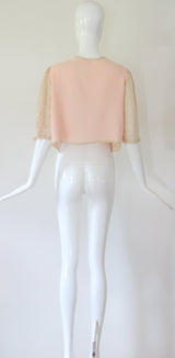 "Cream Lace Accents" Vintage 1930's Cream Lace Accent Jacket UK 10 US 6
