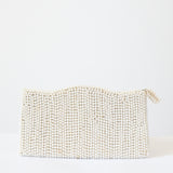 "Scalloped Pearls" Vintage 1950's Pearlescent Beaded Clutch Bag