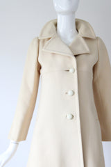 "Yves Saint Laurent" Vintage 1960's Yves Saint Laurent Wool Coat UK 8 US 4