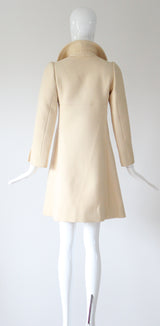 "Yves Saint Laurent" Vintage 1960's Yves Saint Laurent Wool Coat UK 8 US 4