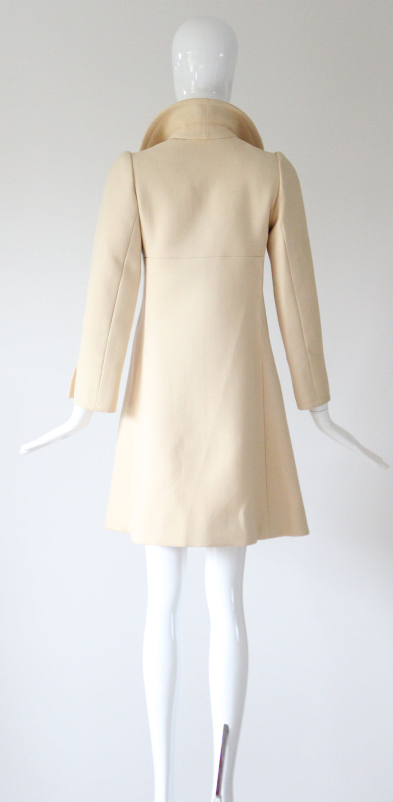 "Yves Saint Laurent" Vintage 1960's Yves Saint Laurent Wool Coat UK 8 US 4