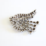 "Ornate Rhinestones" Vintage 1940's Silver Rhinestone Brooch