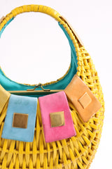 "Buttercup Yellow" Vintage 1950's Yellow Basket Bag