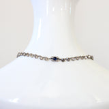 "Art Deco Rhinestones" Vintage 1930's Silver Claw Set Rhinestone Necklace