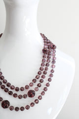 "Lilac Beads" Vintage 1920's Lilac Glass Bead Necklace