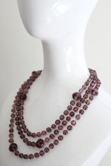 "Lilac Beads" Vintage 1920's Lilac Glass Bead Necklace