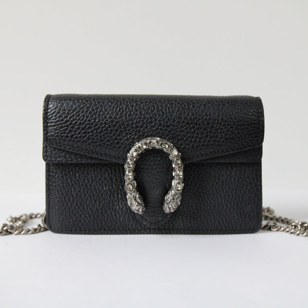 "Gucci Dionysus" Black & Silver Rhinestone Gucci Dionysus Mini Bag