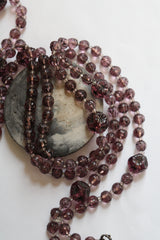"Lilac Beads" Vintage 1920's Lilac Glass Bead Necklace