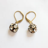 "Rhinestone Droplets" Vintage 1940's Rhinestone Droplet Earrings